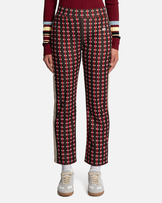 Wales Bonner Women Pants Power Trackpant in Brown/Red