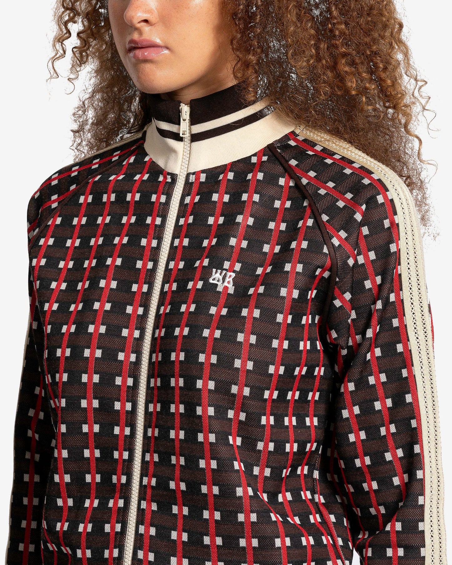 Wales Bonner Women Jackets Power Tracktop in Brown/Red