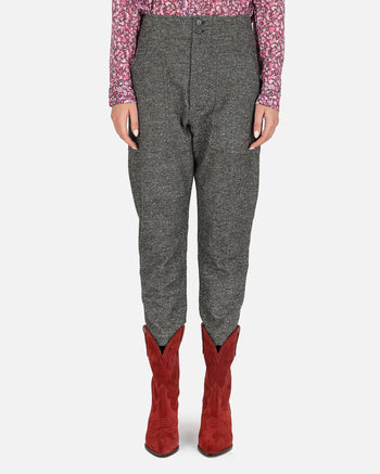 Isabel Marant Etoile Women Pants Pralunia High Rise Tapered Pants in Anthracite