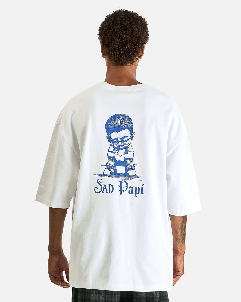 Willy Chavarria Men's T-Shirts Precious Sad Papi Northsider Tee in White