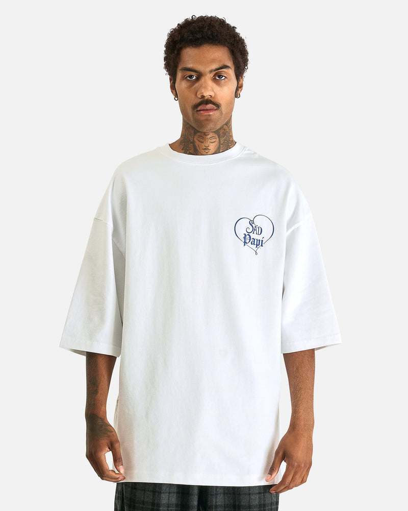 Willy Chavarria Men's T-Shirts Precious Sad Papi Northsider Tee in White