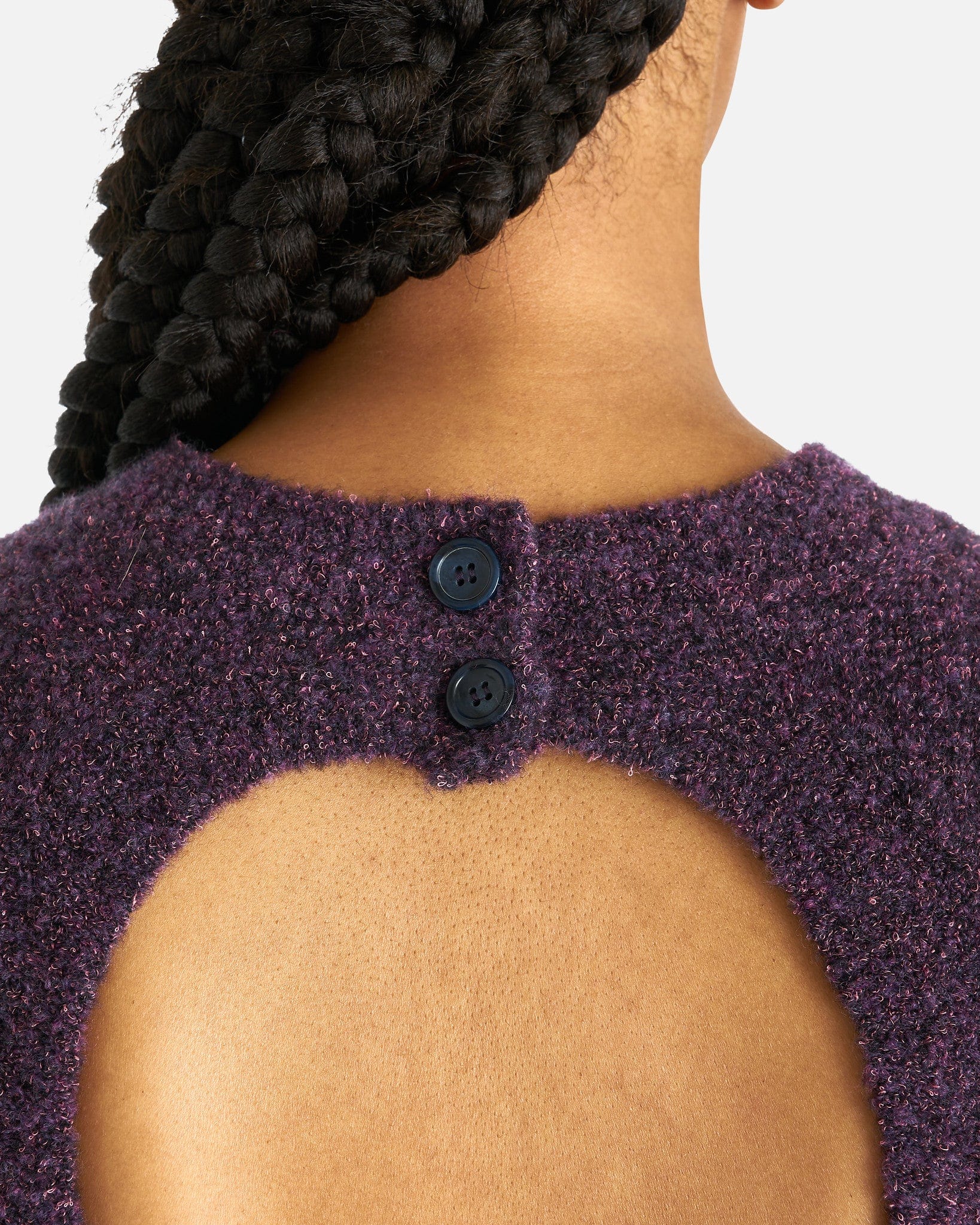 NAMACHEKO Women Tops Prender Backless Vest in Aubergine Melange