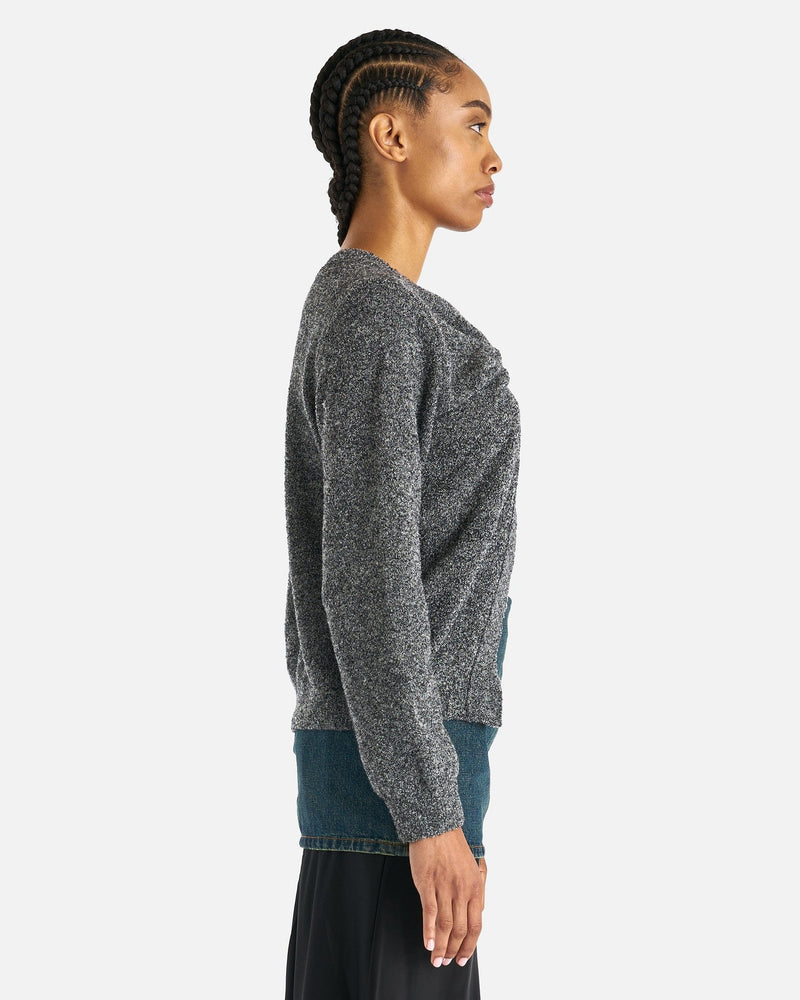 NAMACHEKO Women Sweaters Prender Knotted Crewneck in Grey Melange