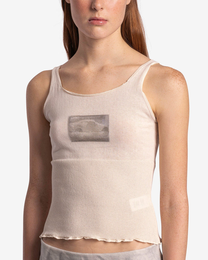 Paloma Wool Women Tops Press Snowed Car Print Top in Ecru