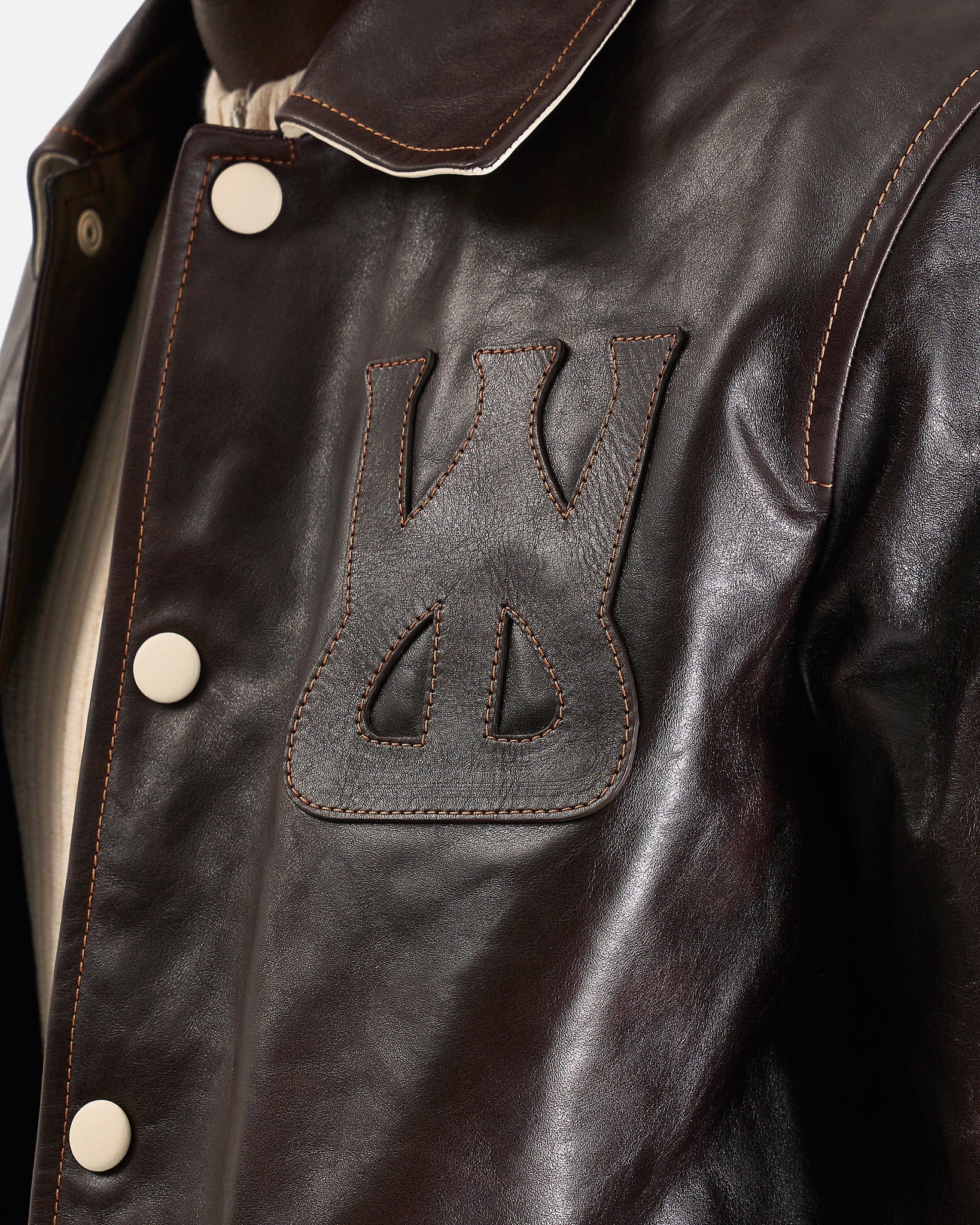 Wales Bonner Men's Jackets Prince Varsity Jacket in Dark Brown