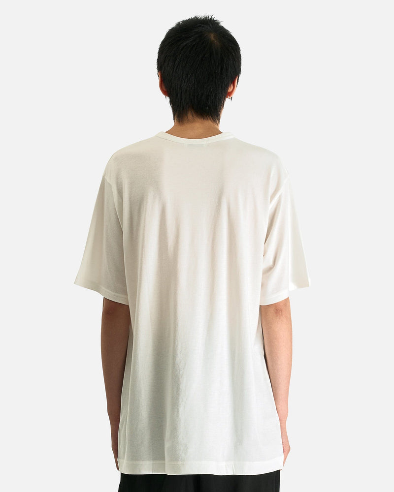 Yohji Yamamoto Pour Homme Men's T-Shirts 03 Print Half Sleeve A in White