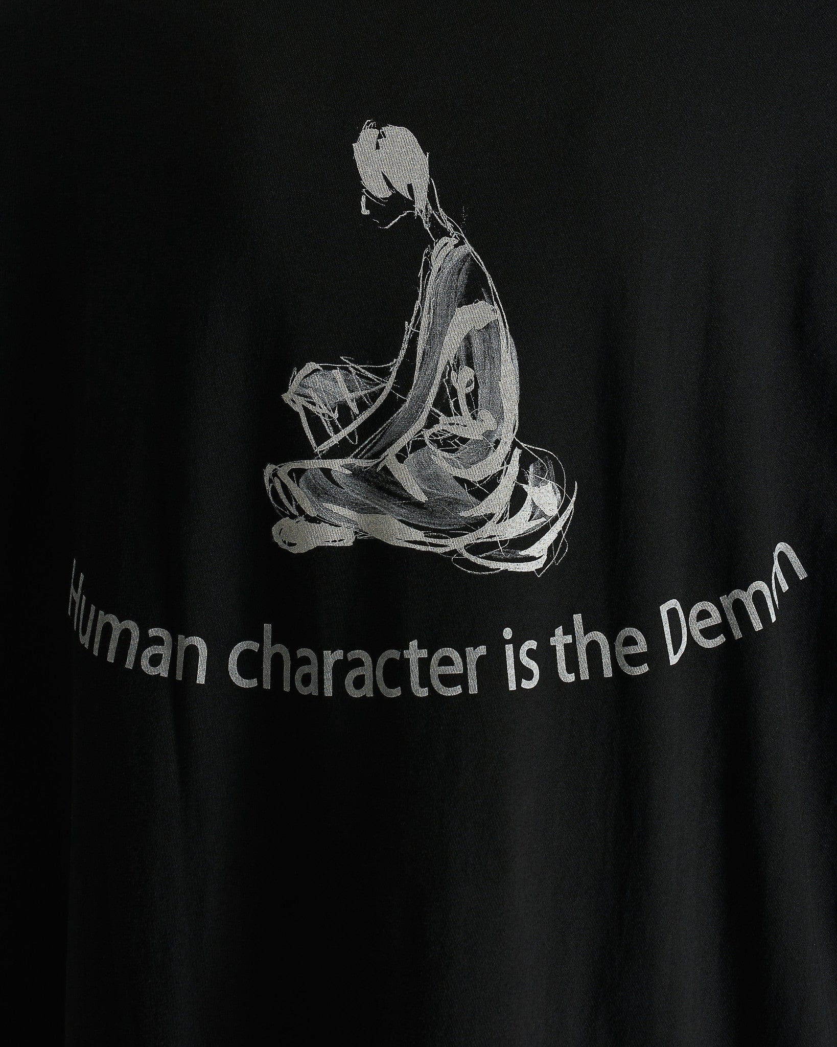 Yohji Yamamoto Pour Homme Men's T-Shirts 03 Print Half Sleeve E in Black