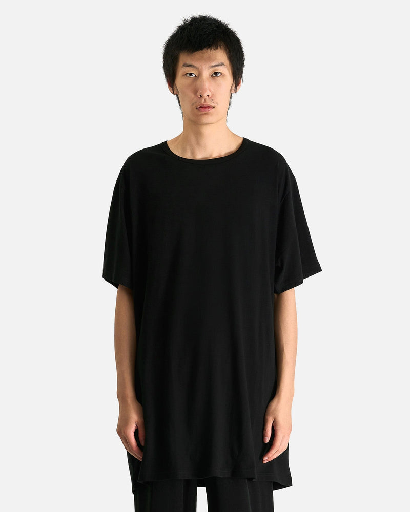 Yohji Yamamoto Pour Homme Men's T-Shirts 03 Print Half Sleeve E in Black