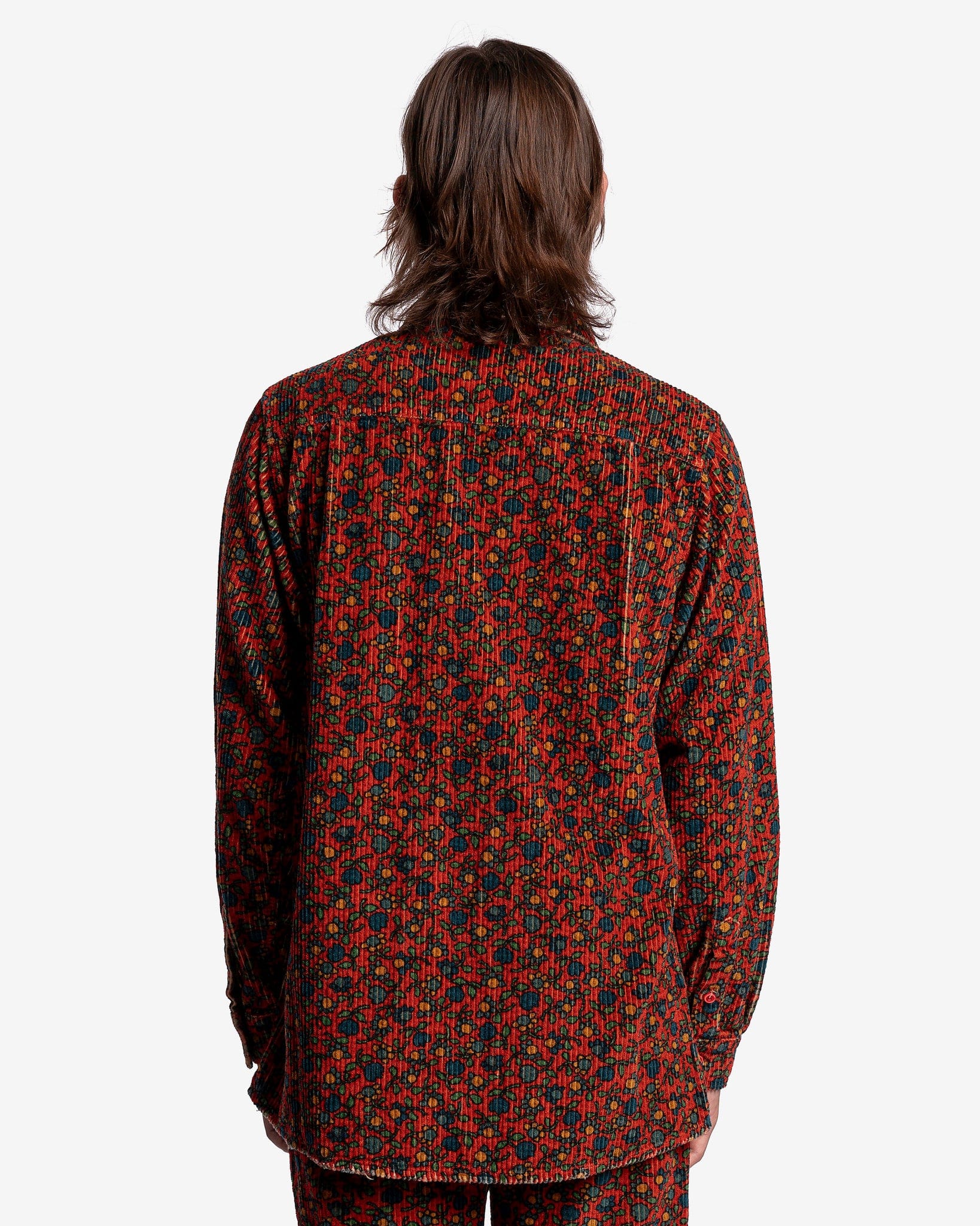 ERL Men's Shirts Printed Corduroy Woven Shirt in Folksy Flowers