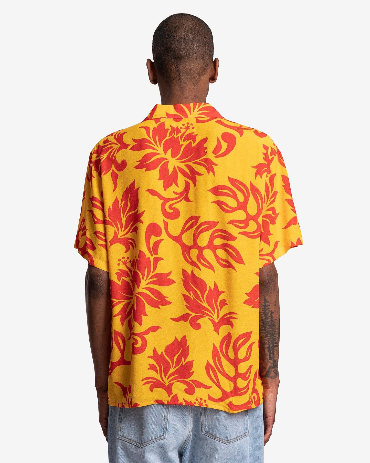 ERL Men's Shirts Printed Short Sleeve Woven Shirt in Tropical Flowers
