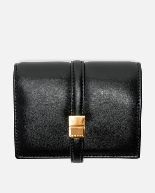 Marni Leather Goods O/S Prisma Billfold Wallet in Black