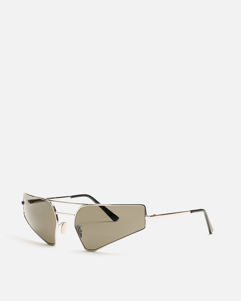 Rick Owens Eyewear OS Prong Sunglasses in Silver/Black
