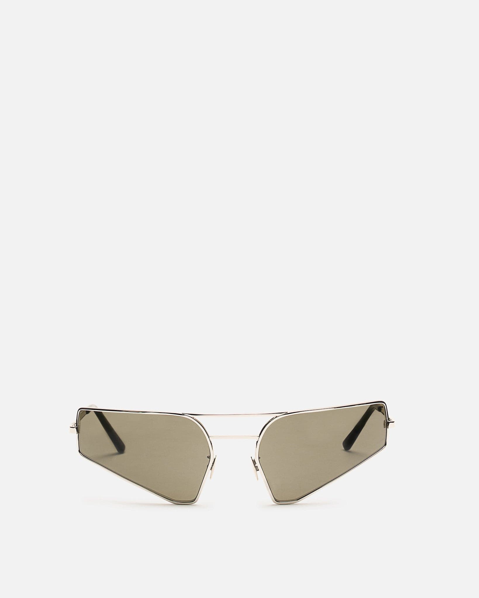 Rick Owens Eyewear OS Prong Sunglasses in Silver/Black
