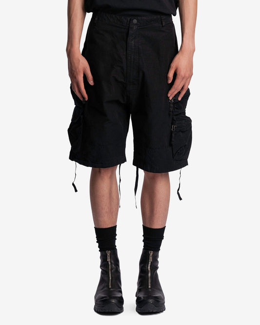 Nemen Men's Shorts Puf Multipocket Parachute Shorts in Ink Black