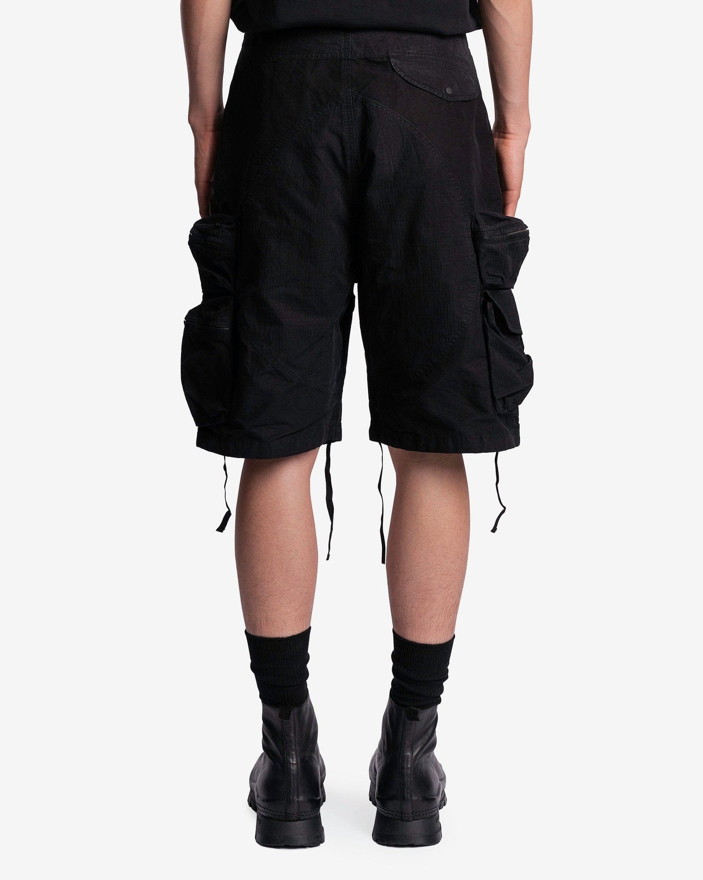 Nemen Men's Shorts Puf Multipocket Parachute Shorts in Ink Black
