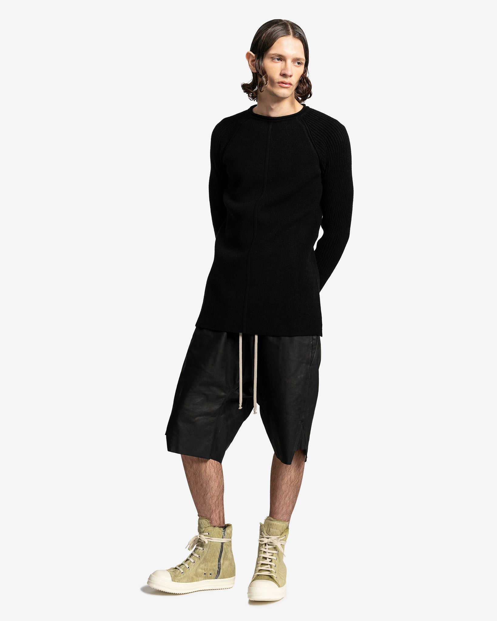 Rick Owens Men Sweaters Pull Top in Black