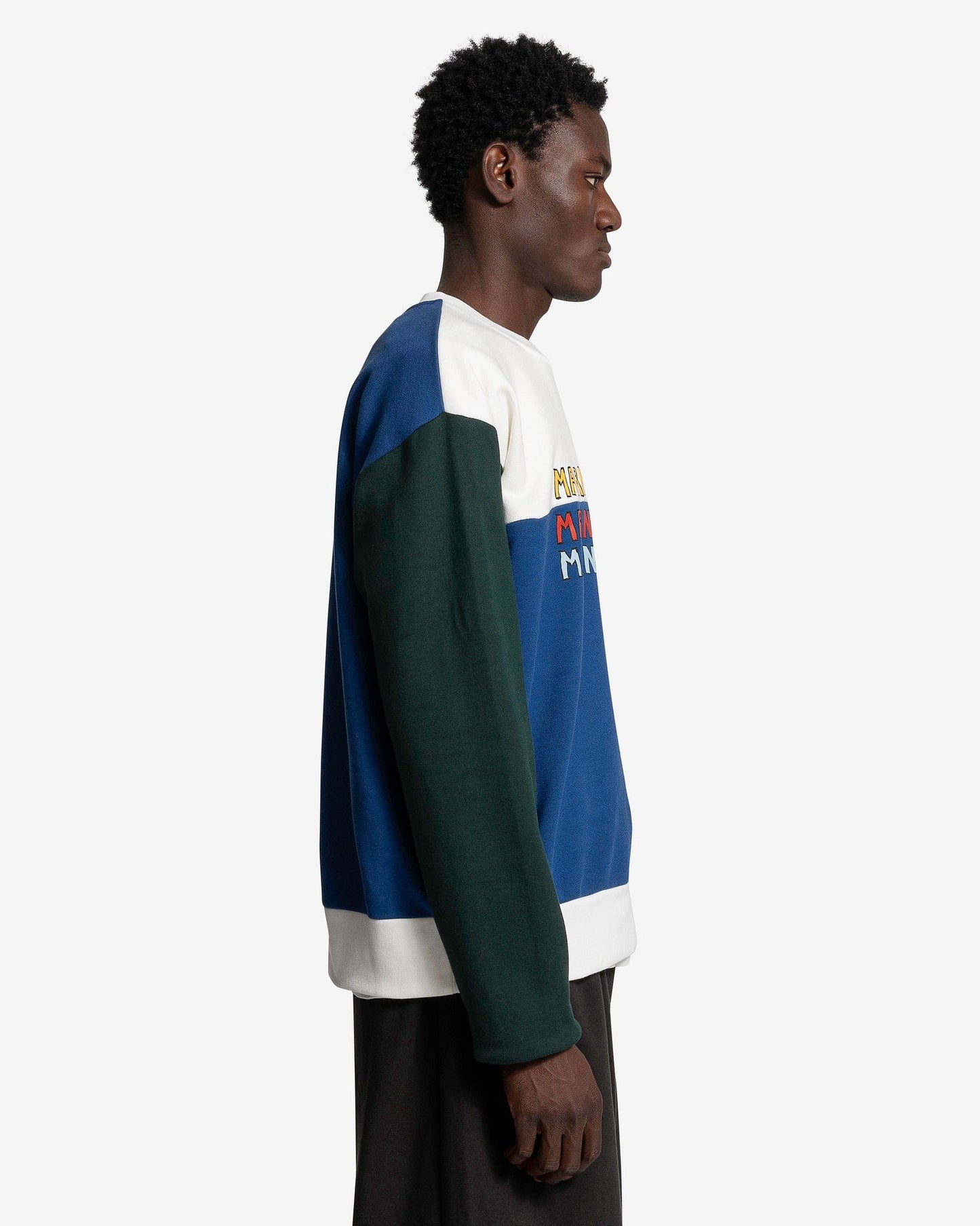 Marni Men's Sweatshirts Puzzle Logo Brushed Sweatshirt in Multi