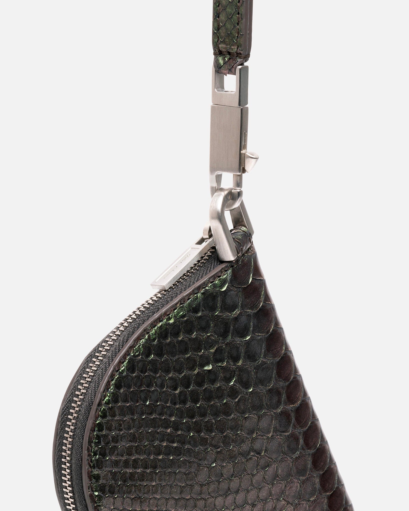 Rick Owens Leather Goods Python Neckwallet in Iridescent