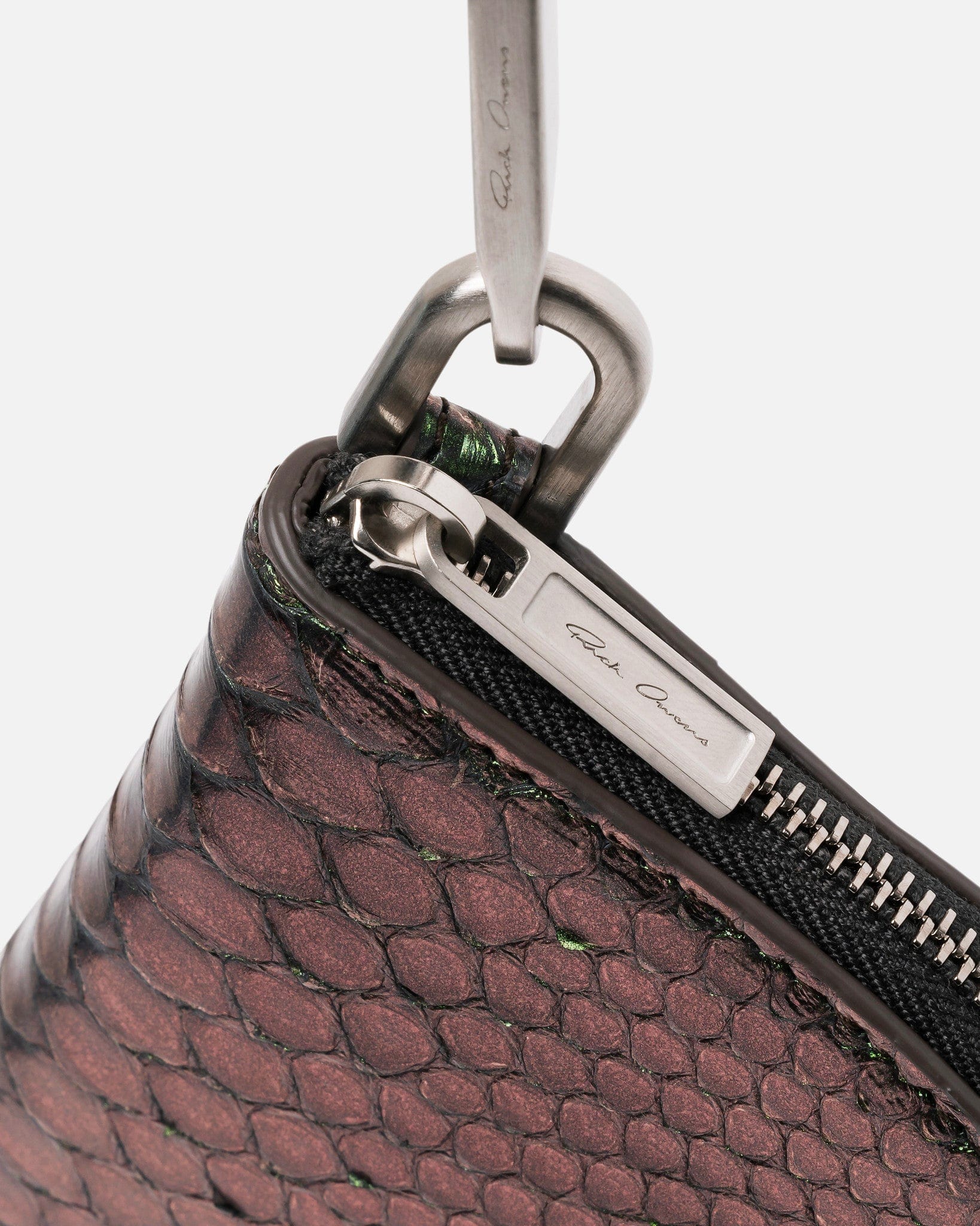 Rick Owens Leather Goods Python Neckwallet in Iridescent