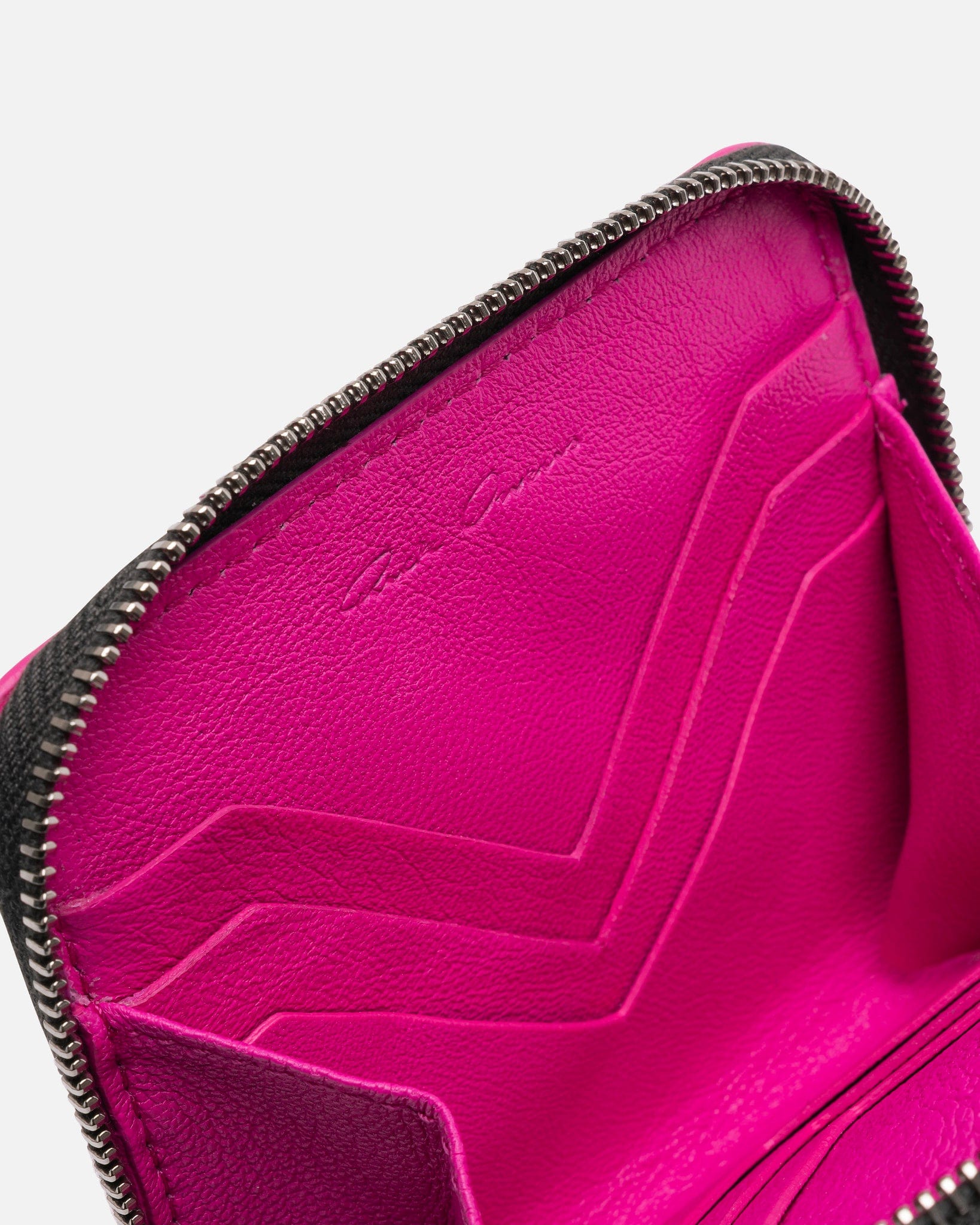 Rick Owens Leather Goods Python Zipped Wallet in Hot Pink