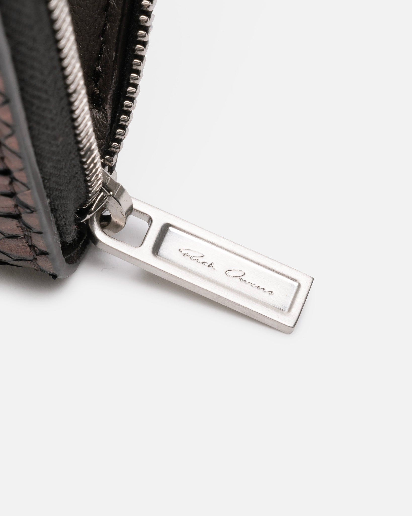 Rick Owens Leather Goods Python Zipped Wallet in Iridescent