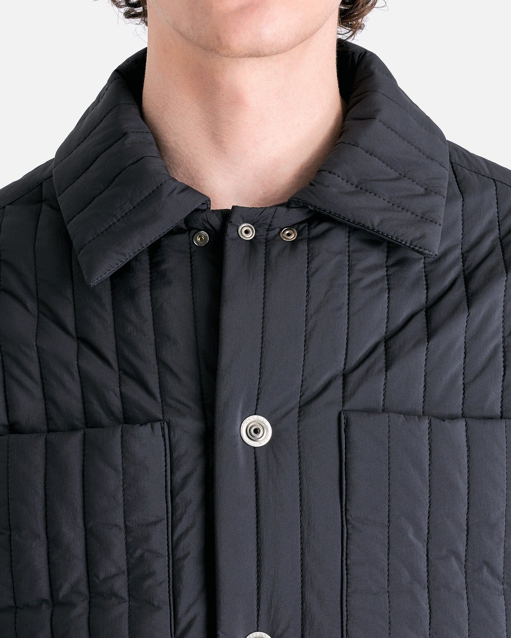 Craig Green Men's Jackets Quilted Worker Jacket in Black