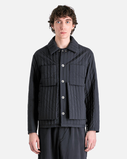 Craig Green Men's Jackets Quilted Worker Jacket in Black