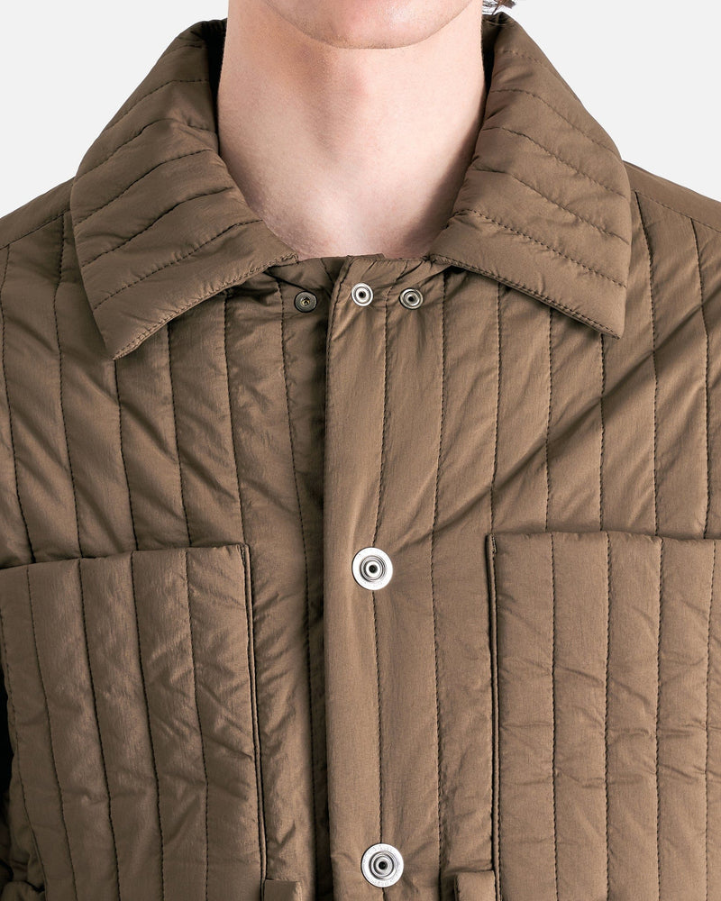Craig Green Men's Jackets Quilted Worker Jacket in Brown