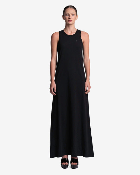 Raf Simons Women Dresses R Embroidery Leather Patch Singlet Dress in Black