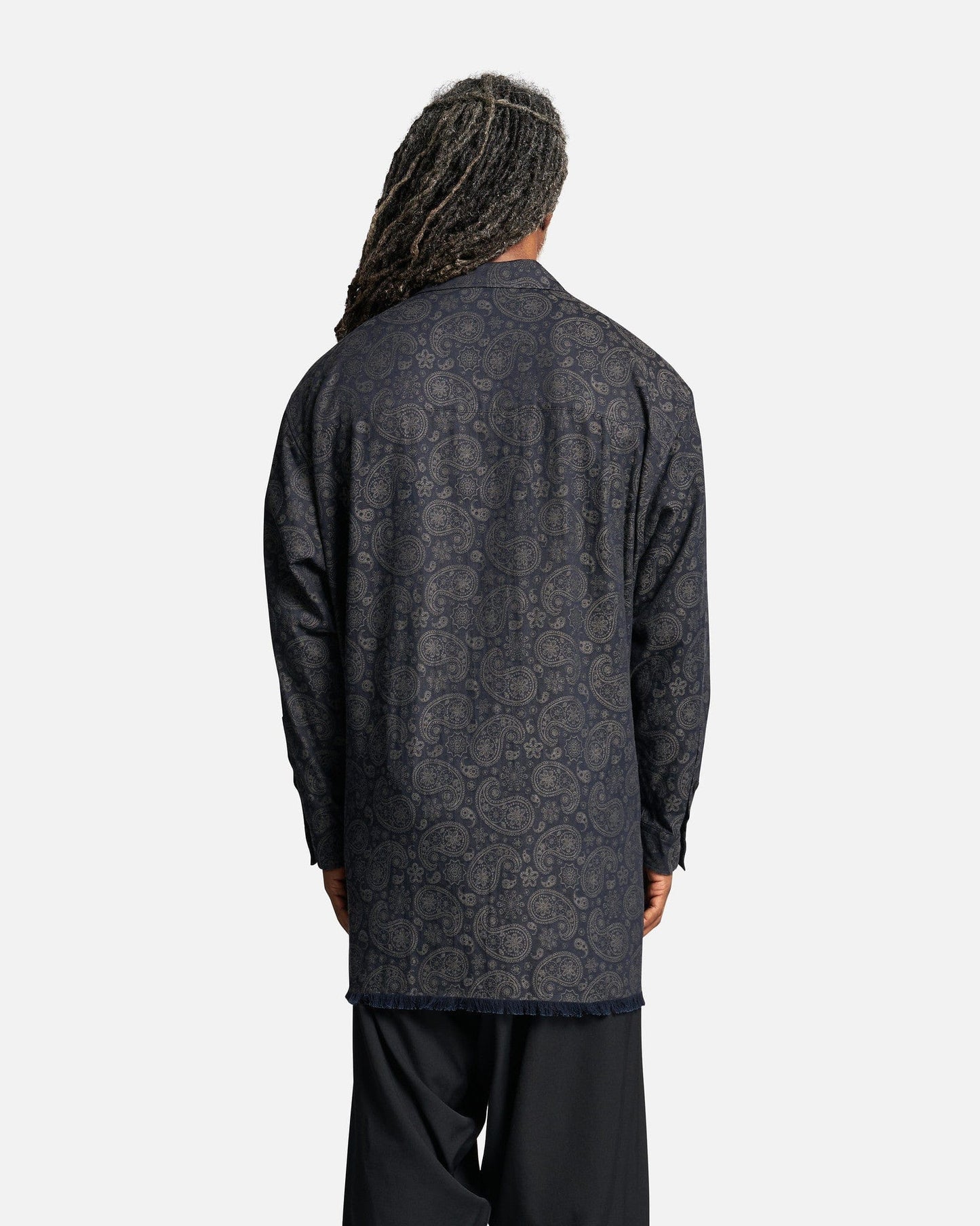 Yohji Yamamoto Pour Homme Men's Shirts R-JQ Ink Dyed Hem Fringe B
