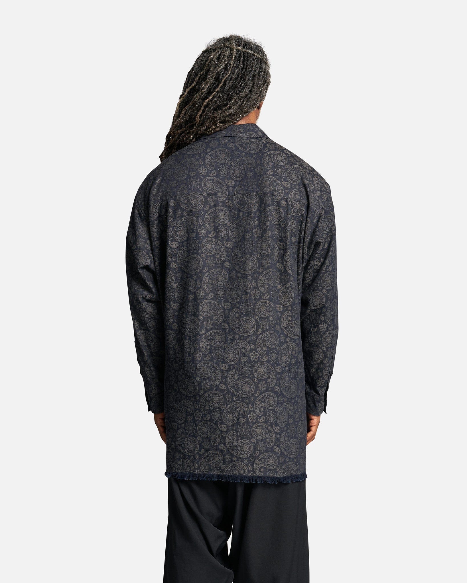 Yohji Yamamoto Pour Homme Men's Shirts R-JQ Ink Dyed Hem Fringe B