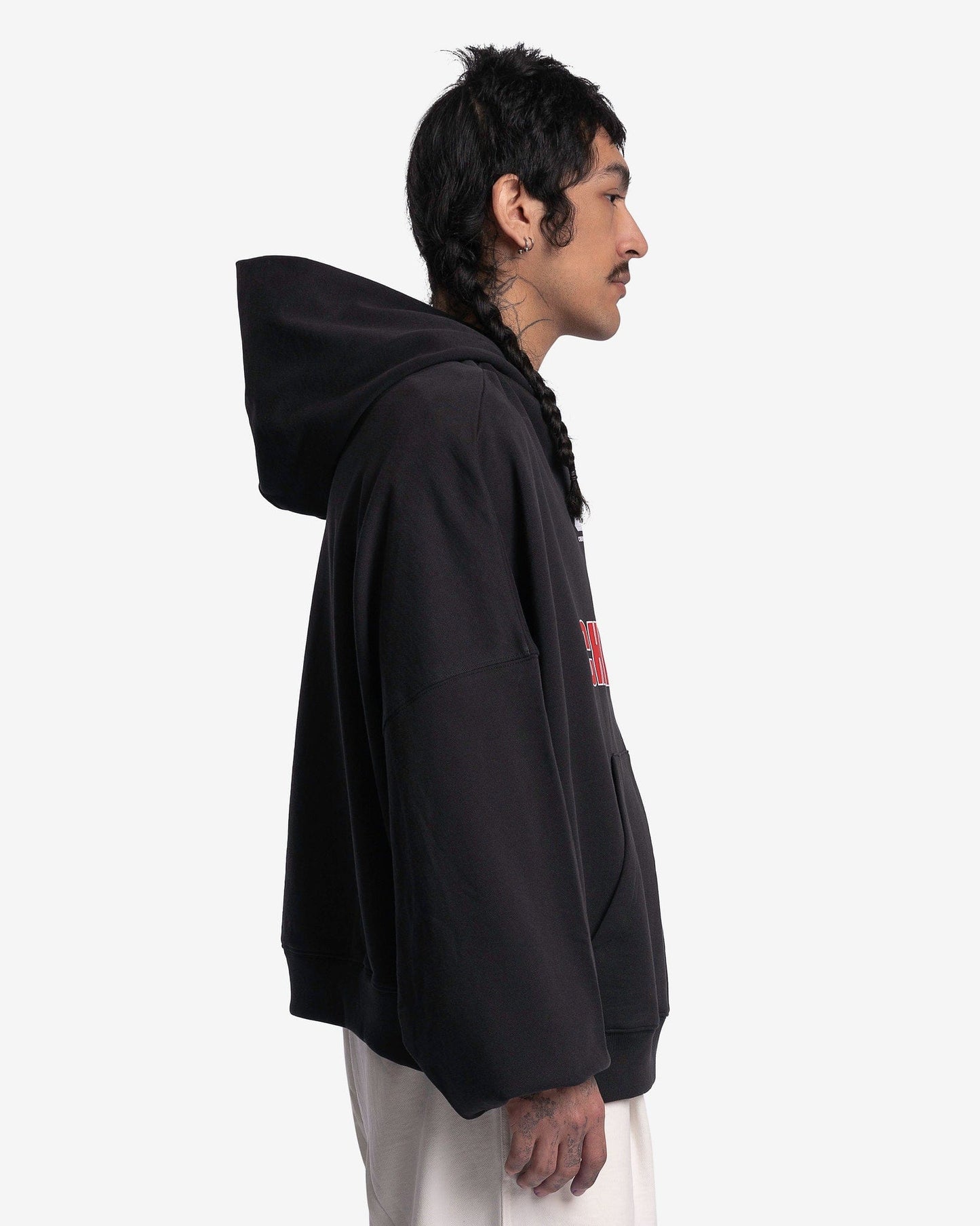 Willy Chavarria Men's Sweatshirts Rally Buffalo Hoodie in Black