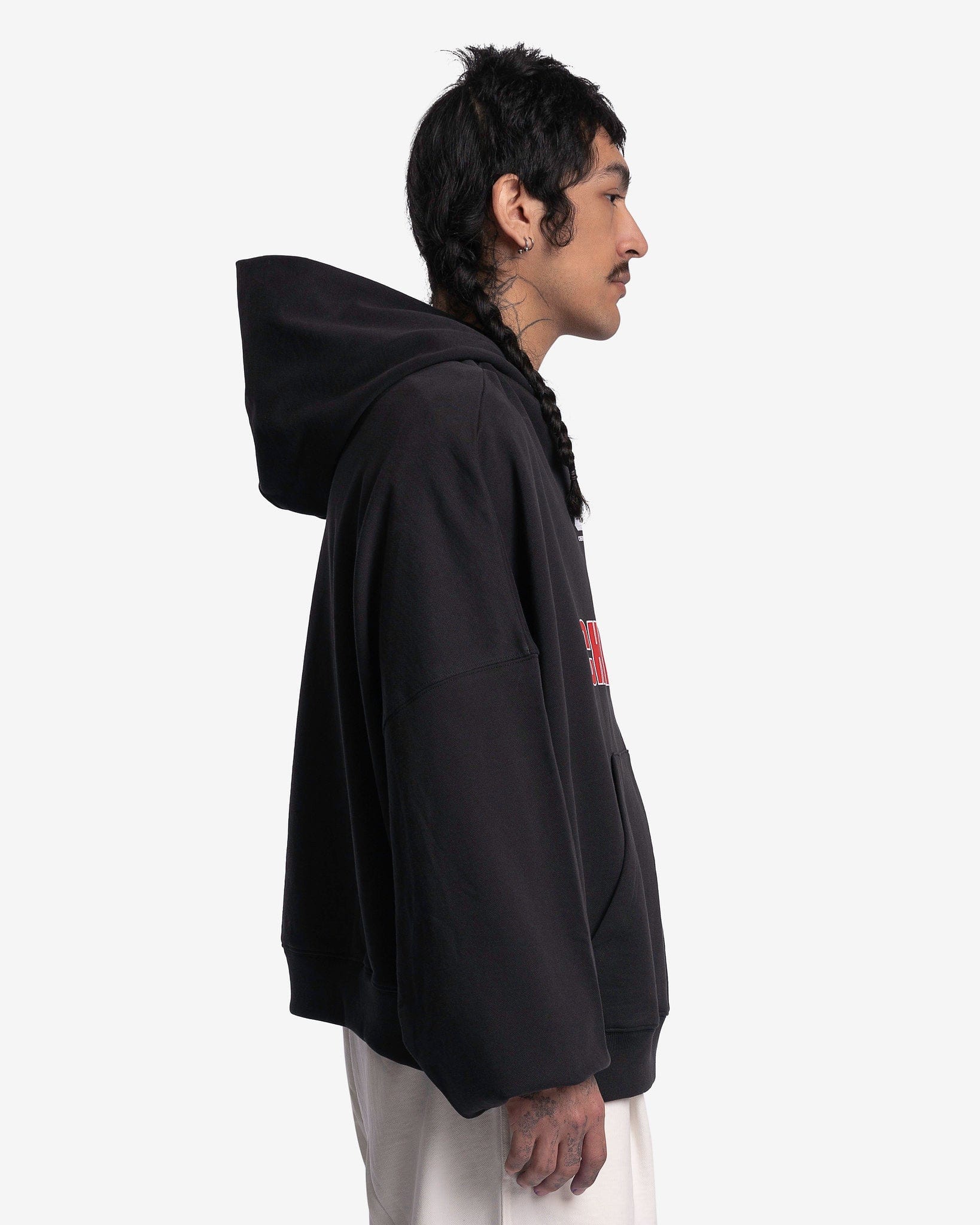 Willy Chavarria Men's Sweatshirts Rally Buffalo Hoodie in Black