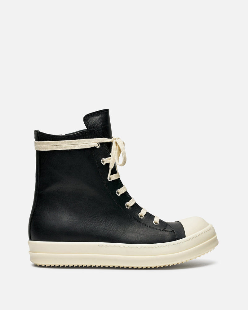 Rick Owens Men's Sneakers Ramones in Black/Milk