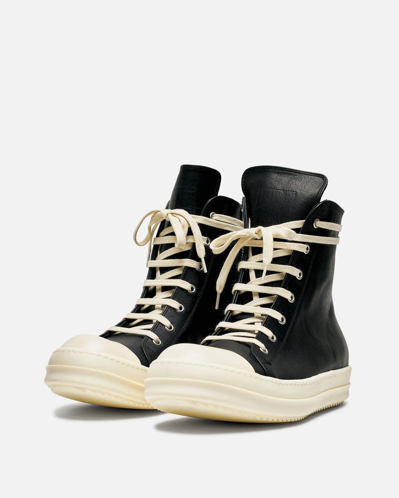 Rick Owens Men's Sneakers Ramones in Black/Milk