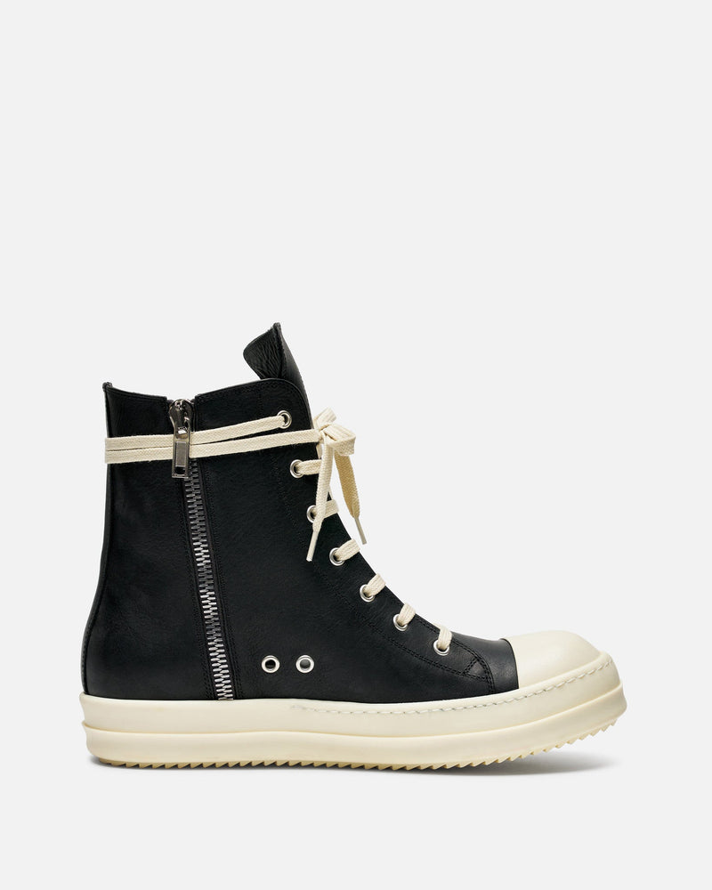 Rick Owens Men's Sneakers Ramones in Black/Milk