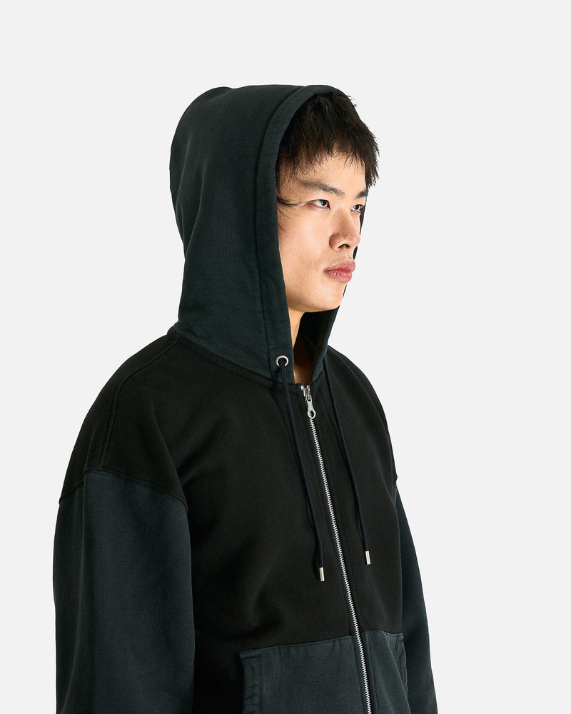 Our Legacy Men Sweaters Rascal Hood in Pigment Black Hefty Fleece