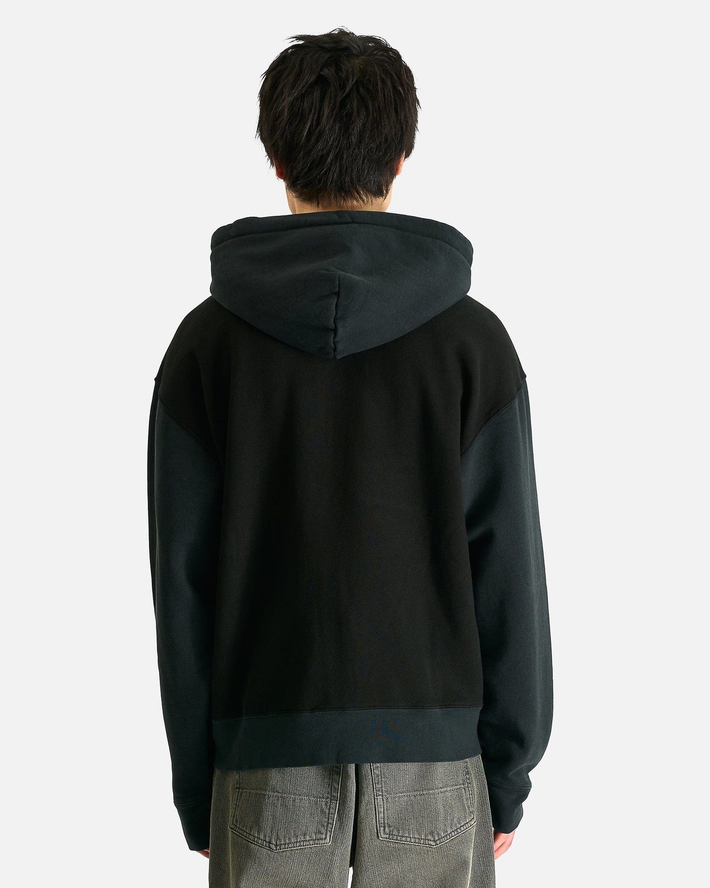 Our Legacy Men Sweaters Rascal Hood in Pigment Black Hefty Fleece