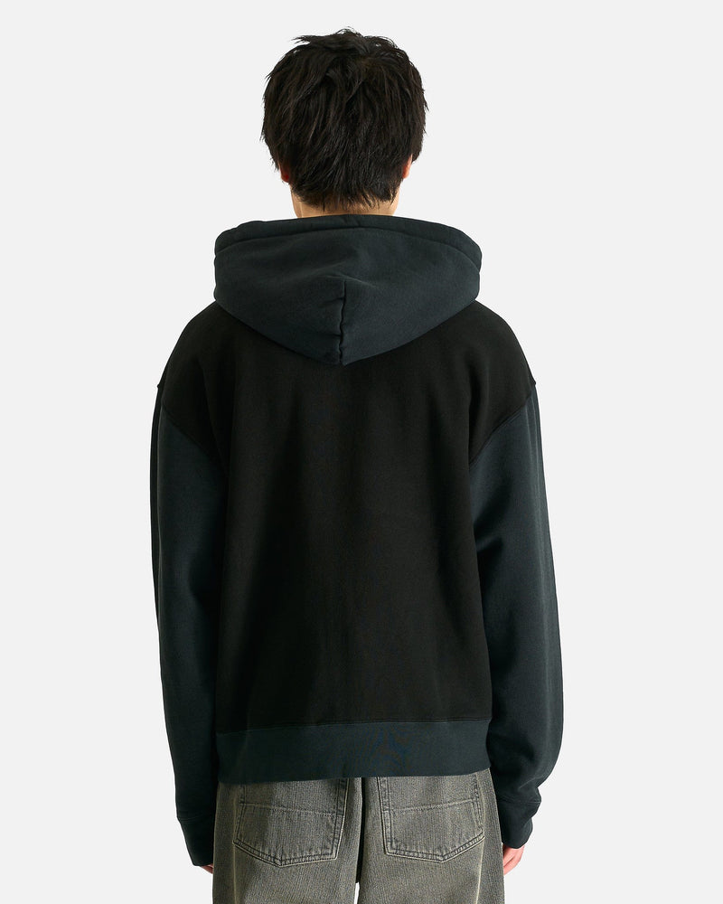 Our Legacy Men Sweaters Rascal Hood in Pigment Black Hefty Fleece