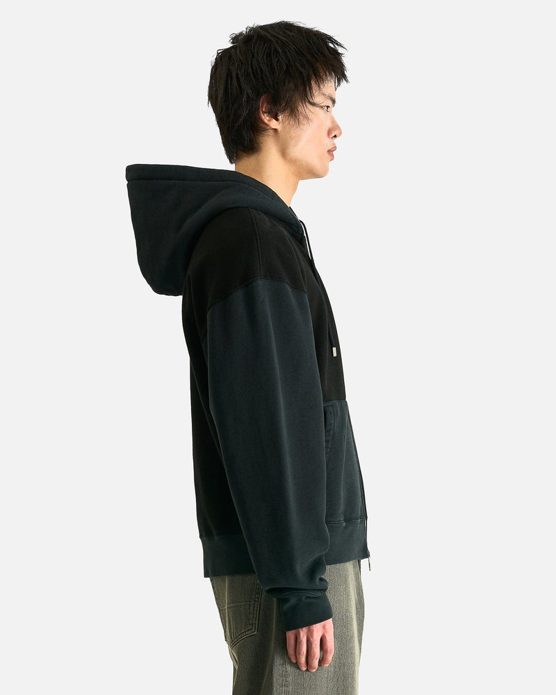 Our Legacy Men Sweaters Rascal Hood in Pigment Black Hefty Fleece