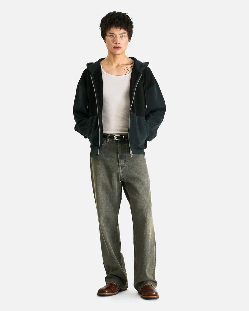 Our Legacy Men Sweaters Rascal Hood in Pigment Black Hefty Fleece