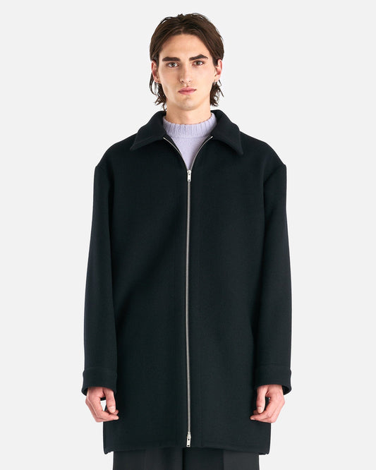 Jil Sander Men's Jackets Raw Edge Felt Jacket in Black