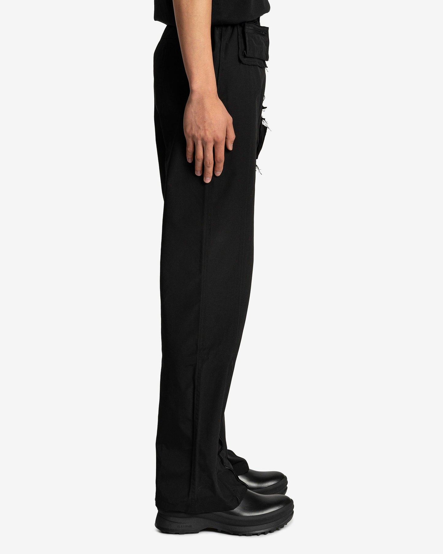 Andersson Bell Men's Pants Raw Edge Multi-Pocket Pants in Black