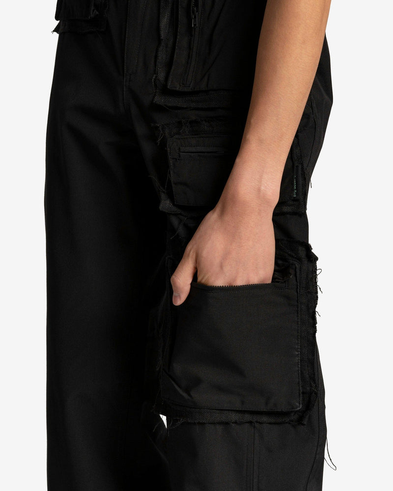 Andersson Bell Men's Pants Raw Edge Multi-Pocket Pants in Black