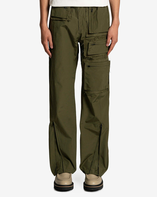 Andersson Bell Men's Pants Raw Edge Multi-Pocket Pants in Khaki