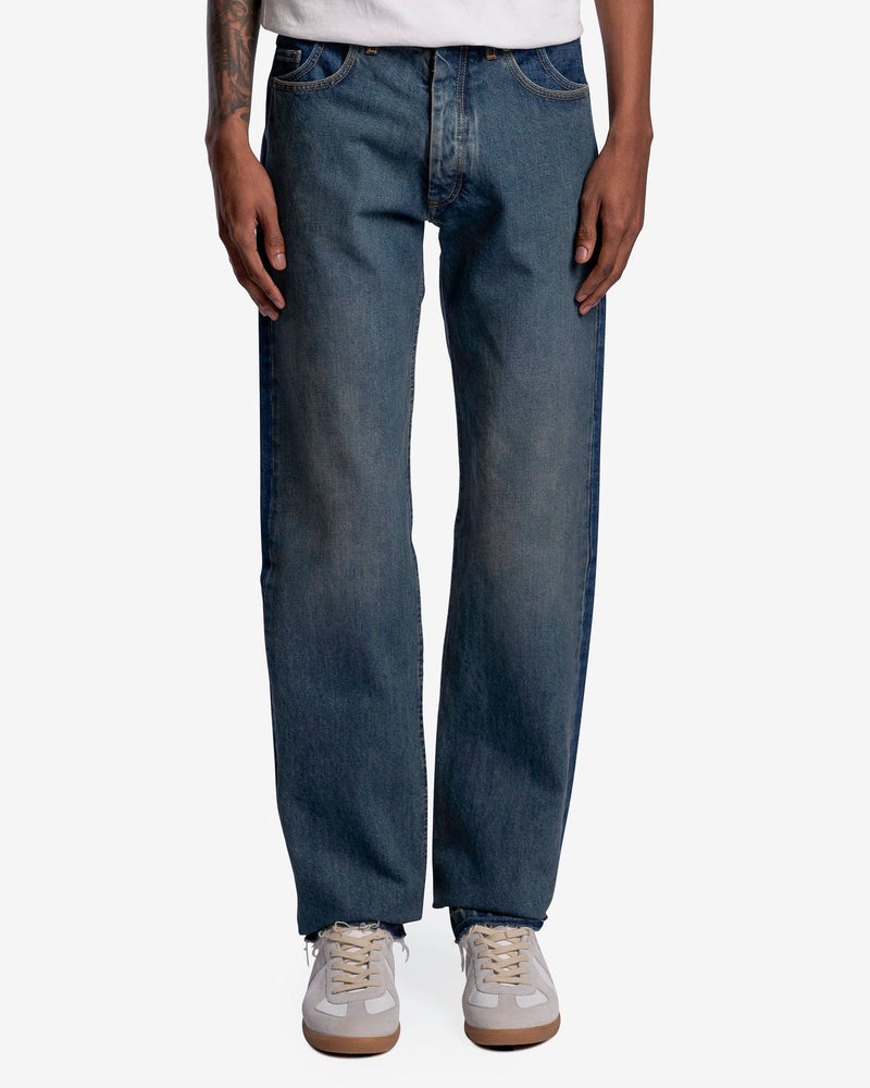 Maison Margiela Men's Pants 30 Raw Hem High Waisted Jeans in Denim Blue