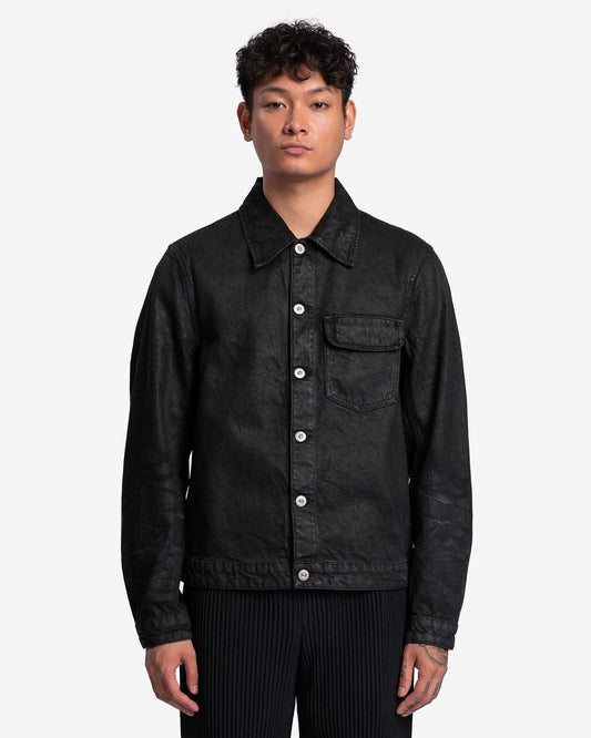 Our Legacy Men's Jackets Rebirth Jacket in Waxed Black Denim