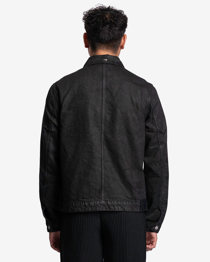Our Legacy Men's Jackets Rebirth Jacket in Waxed Black Denim