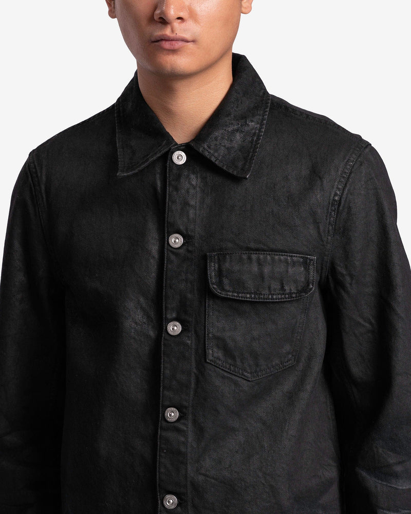 Our Legacy Men's Jackets Rebirth Jacket in Waxed Black Denim