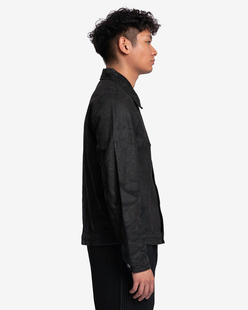 Our Legacy Men's Jackets Rebirth Jacket in Waxed Black Denim